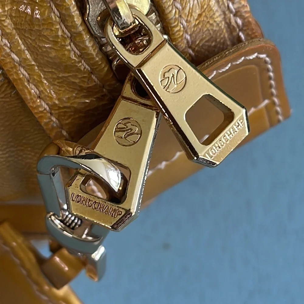 Gold patent Longchamp Legende doctor’s bag/satchel - Picture 5 of 9